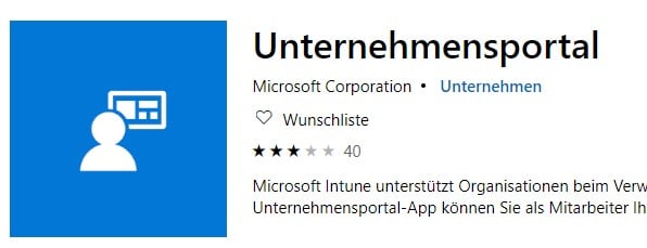 Intune Unternehmensportal