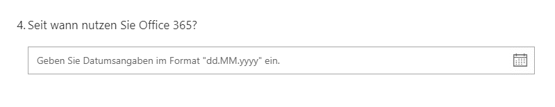 Datum Microsoft Forms