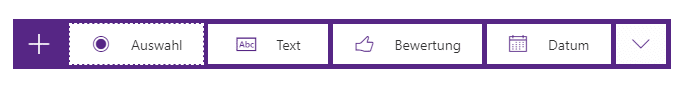 Optionen der Fragestellung Microsoft Forms