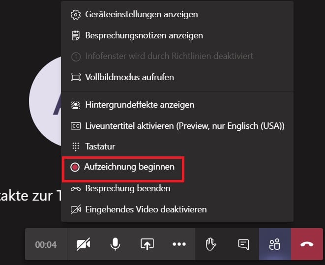 Microsoft Teams Aufzeichnung Microsoft Teams Aufzeichnung