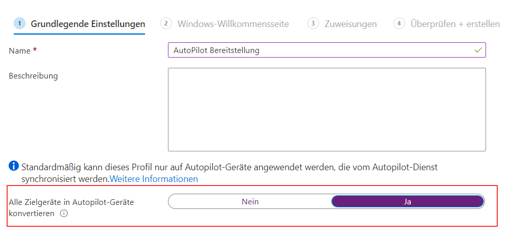 AutoPilot-Konvertierung AutoPilot-Konvertierung