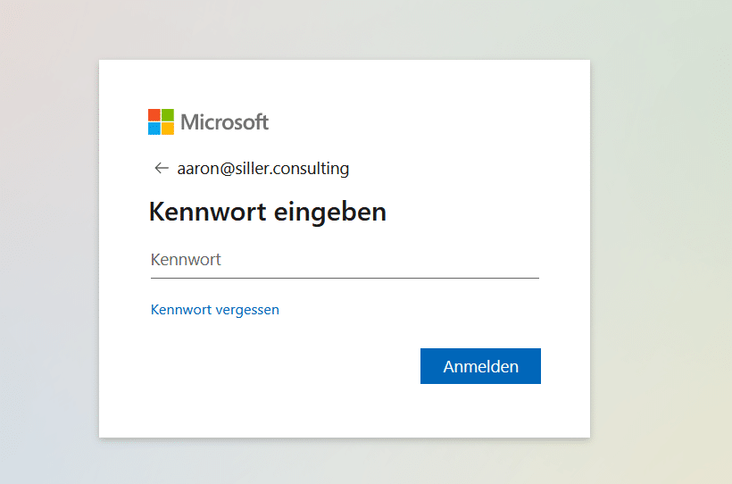 Microsoft-365-Passworteingabe