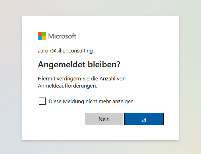 Microsoft-365-Sitzung-Speichern