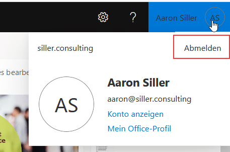 Microsoft-Login-Abmelden