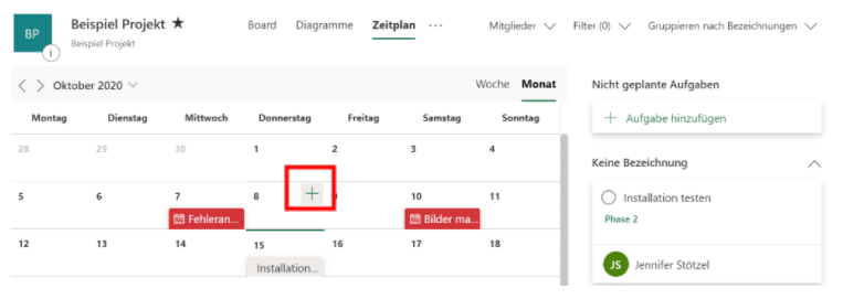 Planner-Zeitplan Planner-Zeitplan