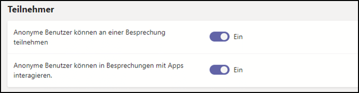 Besprechungseinstellungen-Teams