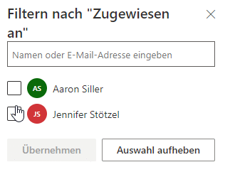 Filter-zuweisen-Lists