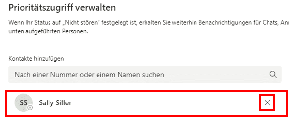 Prioritätszugriff-Person-hinzufügen