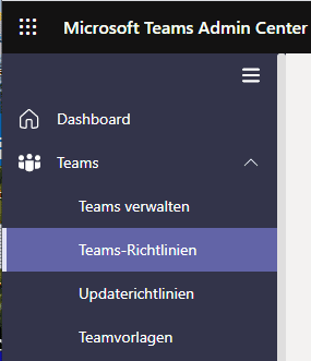 Teams-Richtlinien