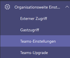 Teams-Einstellungen