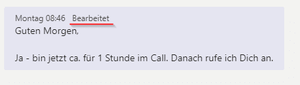 Nachricht bearbeiten