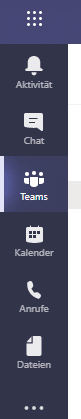 Dateiablage Microsoft Teams Menueleiste-Teams