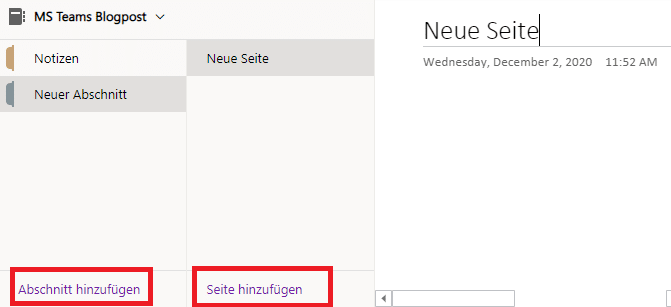 OneNote-Notizbuch