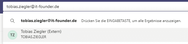Microsoft Teams Chats Externe-Chat-Teilnehmer