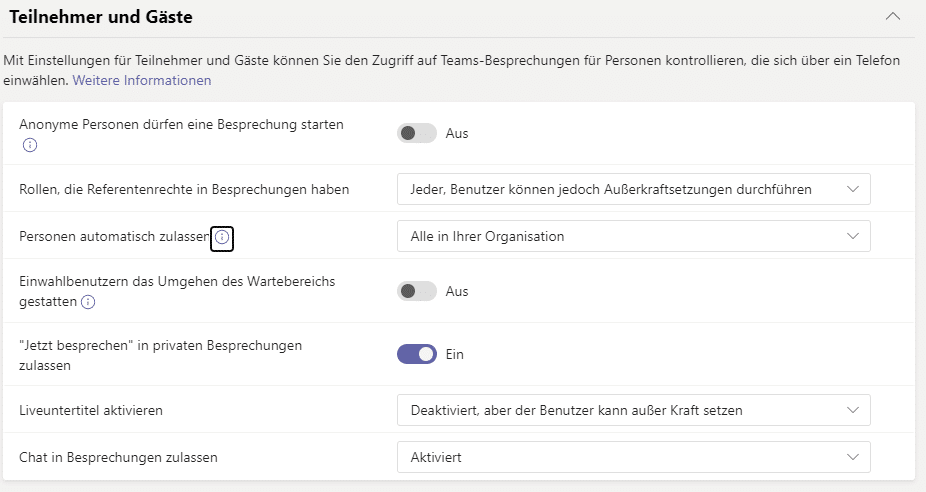 Microsoft Teams Datenschutz  Gastrichtlinien-Teams