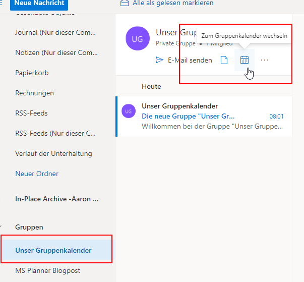 Gruppenkalender Microsoft Teams