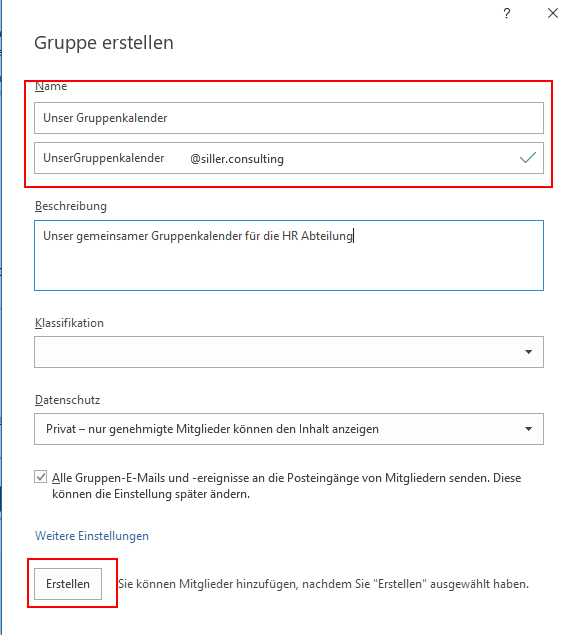 Gruppenkalender Microsoft Teams Gruppenkalender-Erstellen