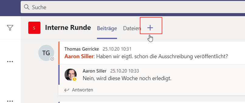 Microsoft Teams Gruppenkalender 