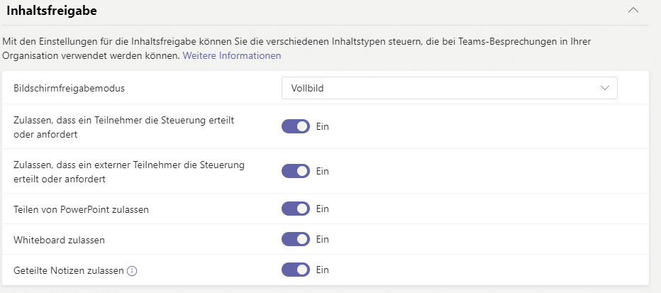 Microsoft Teams Datenschutz  Inhaltsfreigabe-Teams