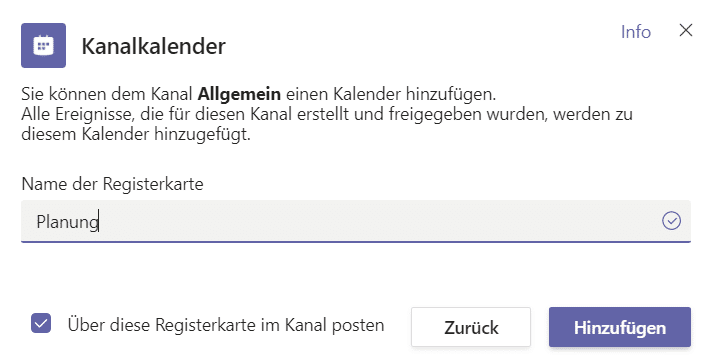 Microsoft Teams Gruppenkalender