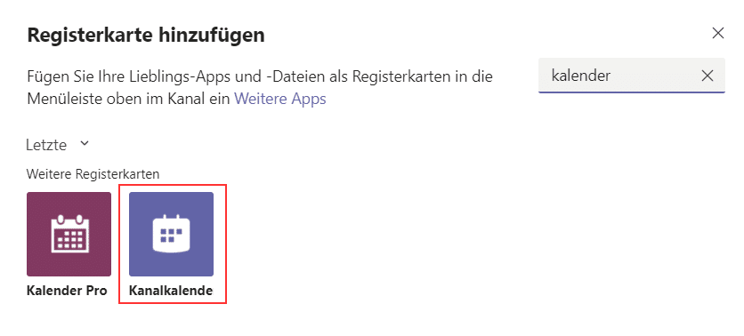 Microsoft Teams Gruppenkalender Kanalkalender-Teams