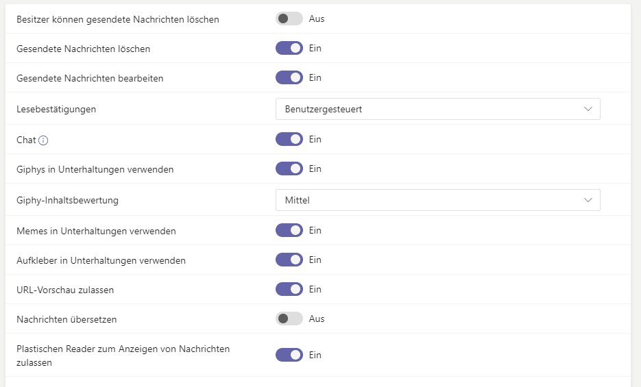 Microsoft Teams Datenschutz  Nachrichtenrichtlinien-Teams