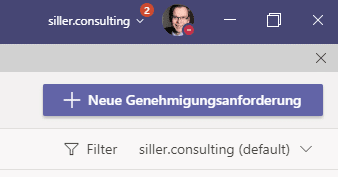  Microsoft Teams Genehmigungs-App Neue-Genehmigung