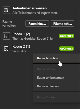 Raum-Betreten-Teams