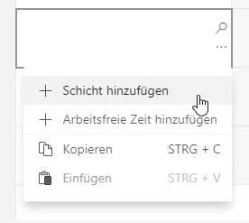 Microsoft Teams Schichten App Schicht-hinzufügen