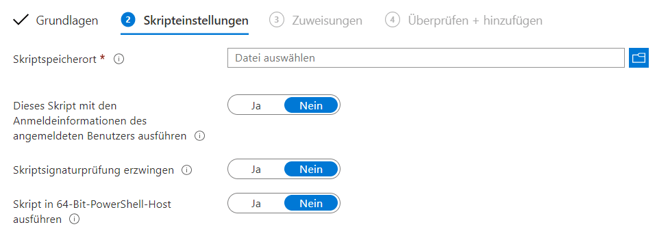 Skripteinstellungen-Intune