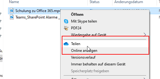 Video-Teilen-OneDrive