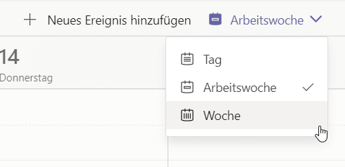 Wochenansicht-Kalender-Teams