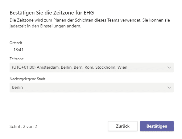 Zeitzone-Schichten-App