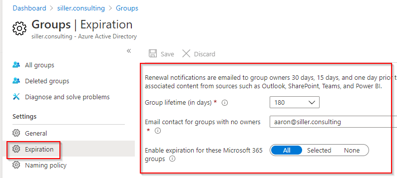 Microsoft-365-Gruppen-Ablaufdatum