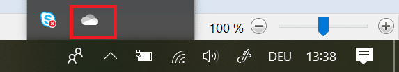 OneDrive-Logo-in-der-Taskleiste