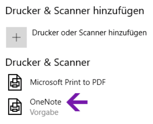 OneNote-unter-Drucker-und-Scanner