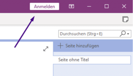 OneNote-anmelden