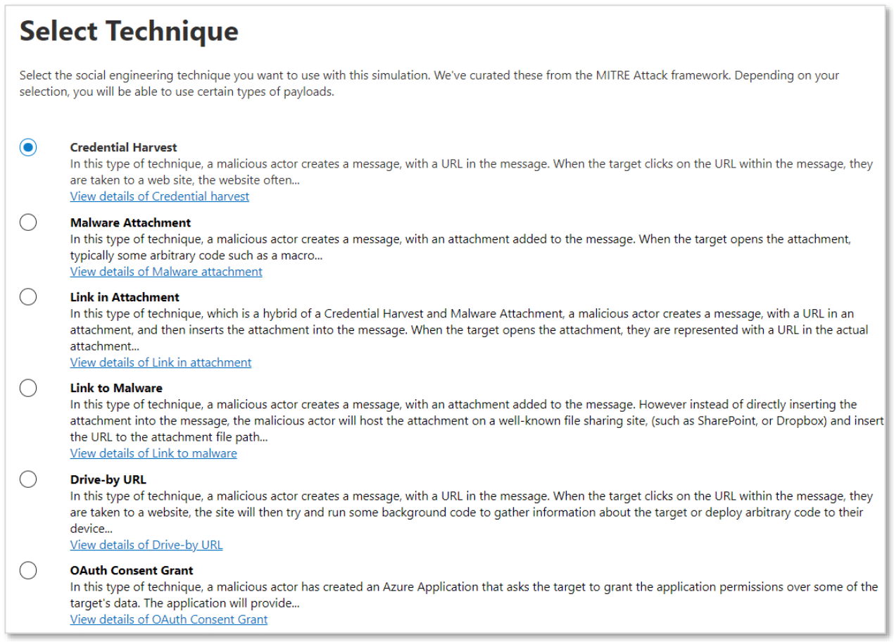 Defender-for-Office365-Attack-Simulator-Techniques