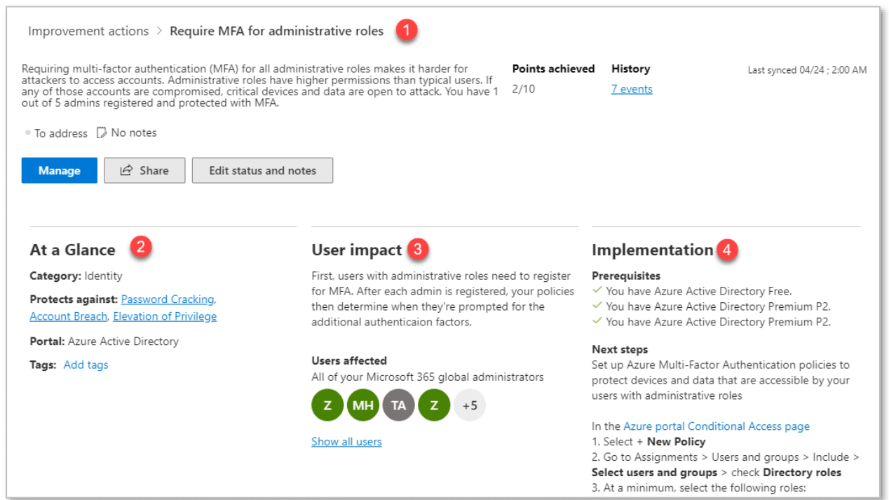 Microsoft Defender Score und Verwaltung