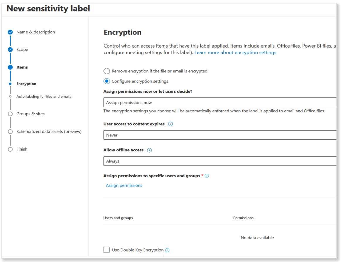 Information-Protection-Label-Verschlüsselung