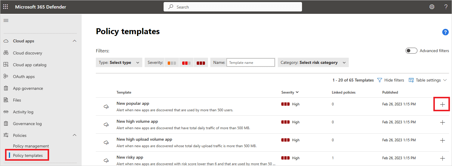 Microsoft-Defender-for-Cloud-Apps-Policy-Template