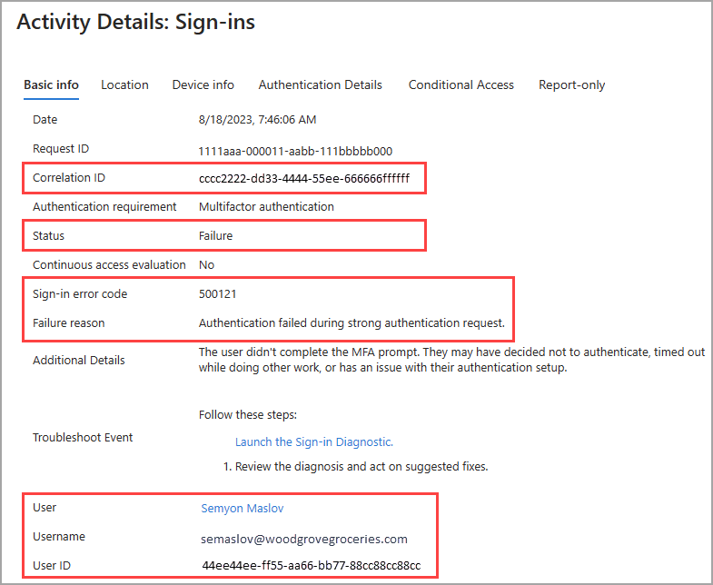 Klassische Fehler EntraID - SignIn Logs Microsoft Entra ID Fehler Sign In