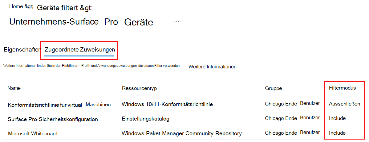 microsoft learn_zuweisungen intune Intune Zuweisungen Filter