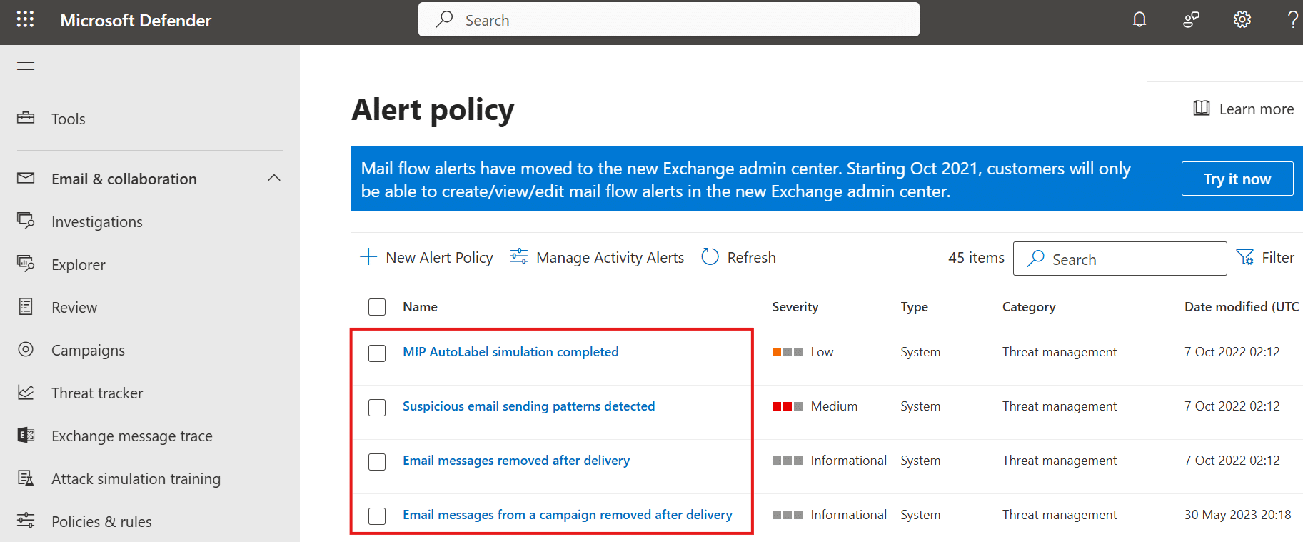 Screenshot zu Microsoft Defender XDR Integrierte Vorwarnung