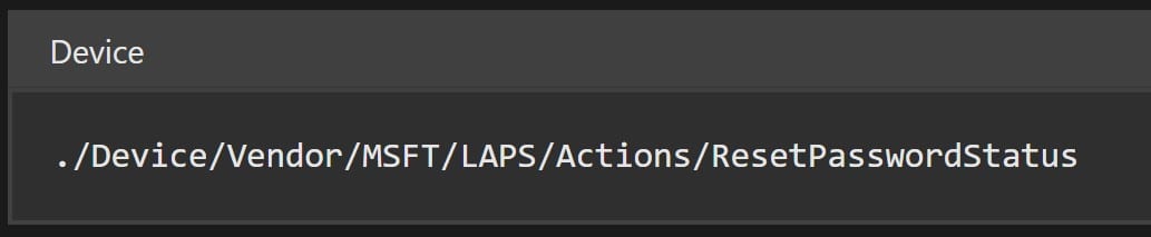 Windows LAPS Password reset Password reset