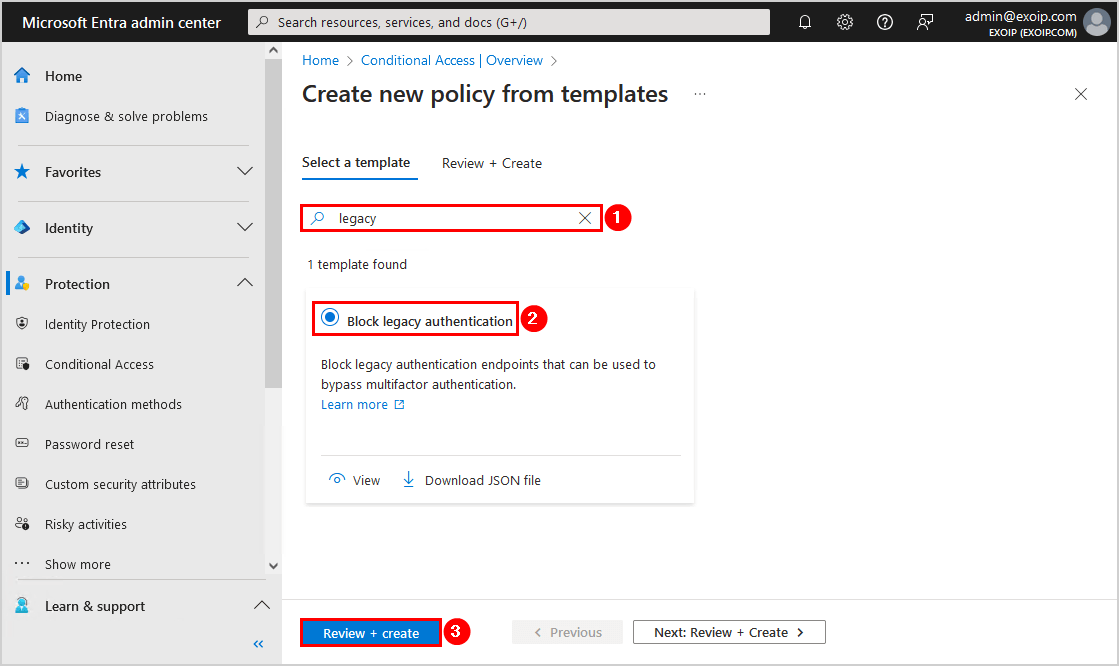 Screenshot zu Conditional Access Best Practices Neue Richtlinie erstellen