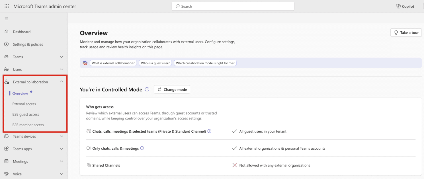 Neuer Abschnitt für externe Zusammenarbeit